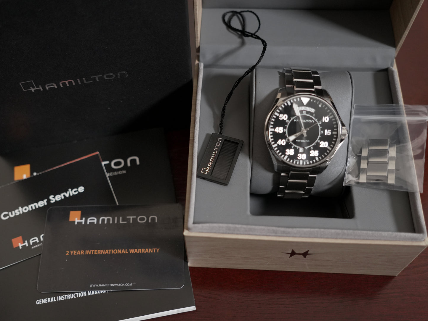 Pre-Owned Hamilton Khaki Aviation Pilot Day Date Auto 42mm H64615135
