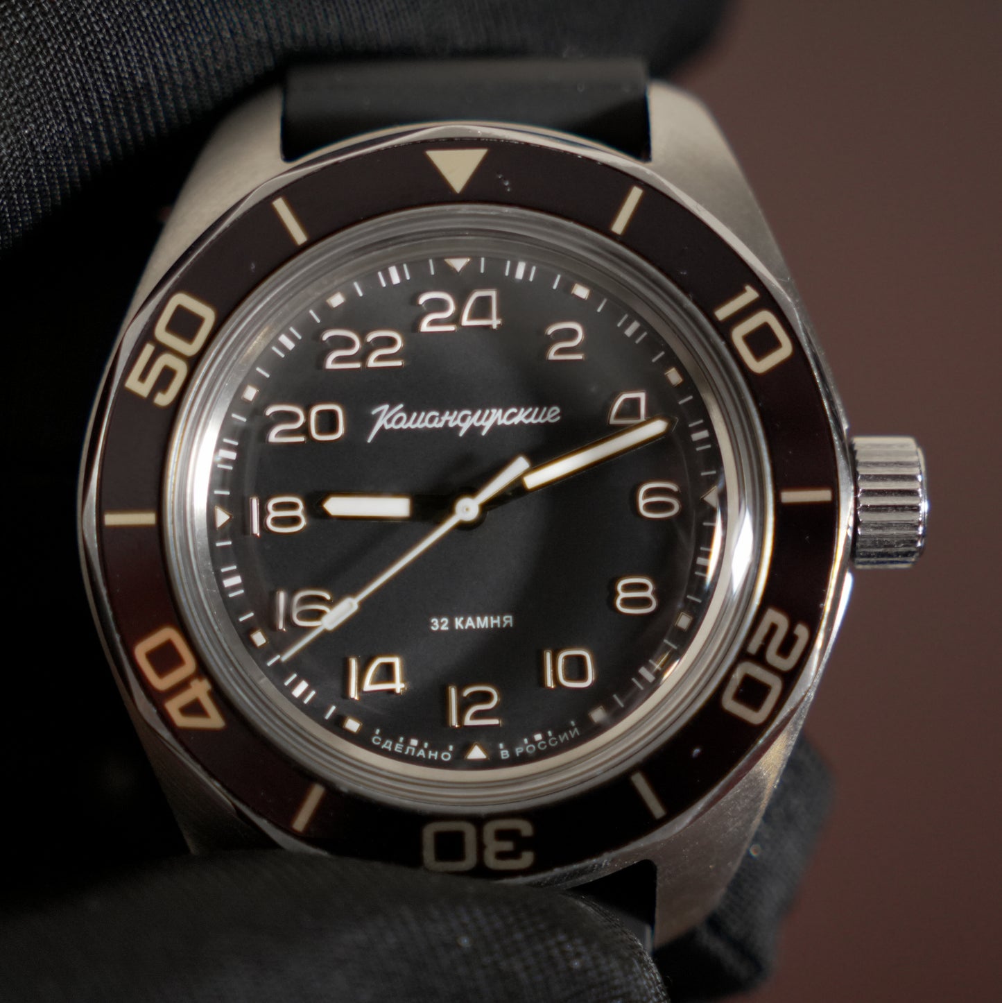 Pre-Owned Vostok Amphibia Komandirskie 24 Hour Dial Dive
