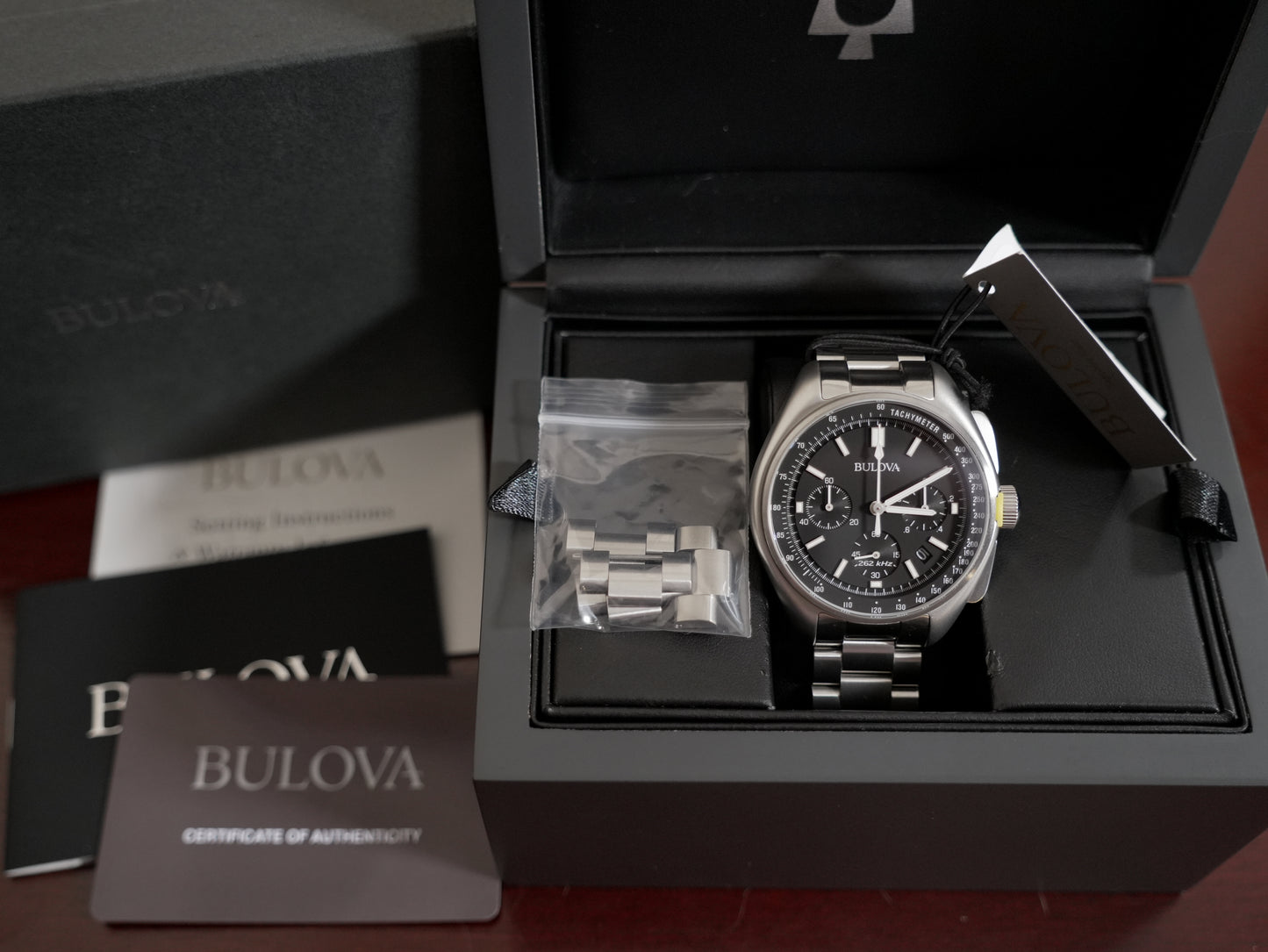 Pre-Owned Bulova Lunar Pilot Black Dial 96B258