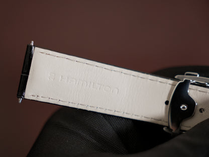 Pre-Owned Hamilton Jazzmaster Black Leather Strap 20mm
