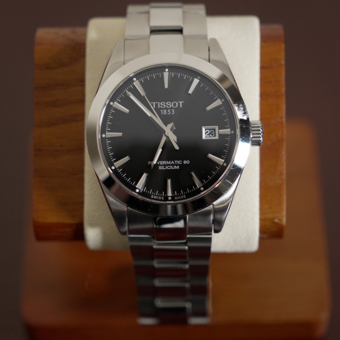 Pre-Owned Tissot Gentleman Powermatic 80 Silicium Black Dial