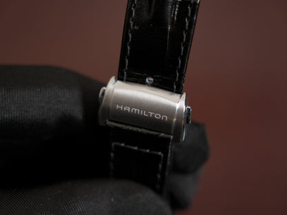 Pre-Owned Hamilton Jazzmaster Black Leather Strap 20mm