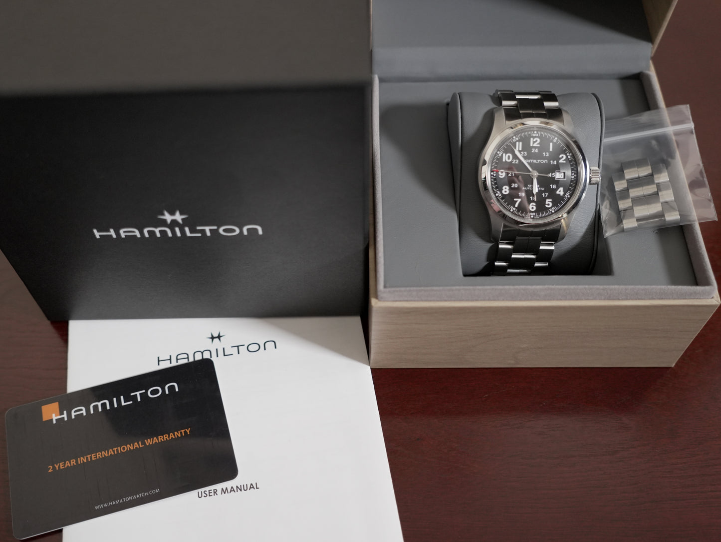 Pre-Owned Hamilton Khaki Field 42mm H70515137 Black Dial