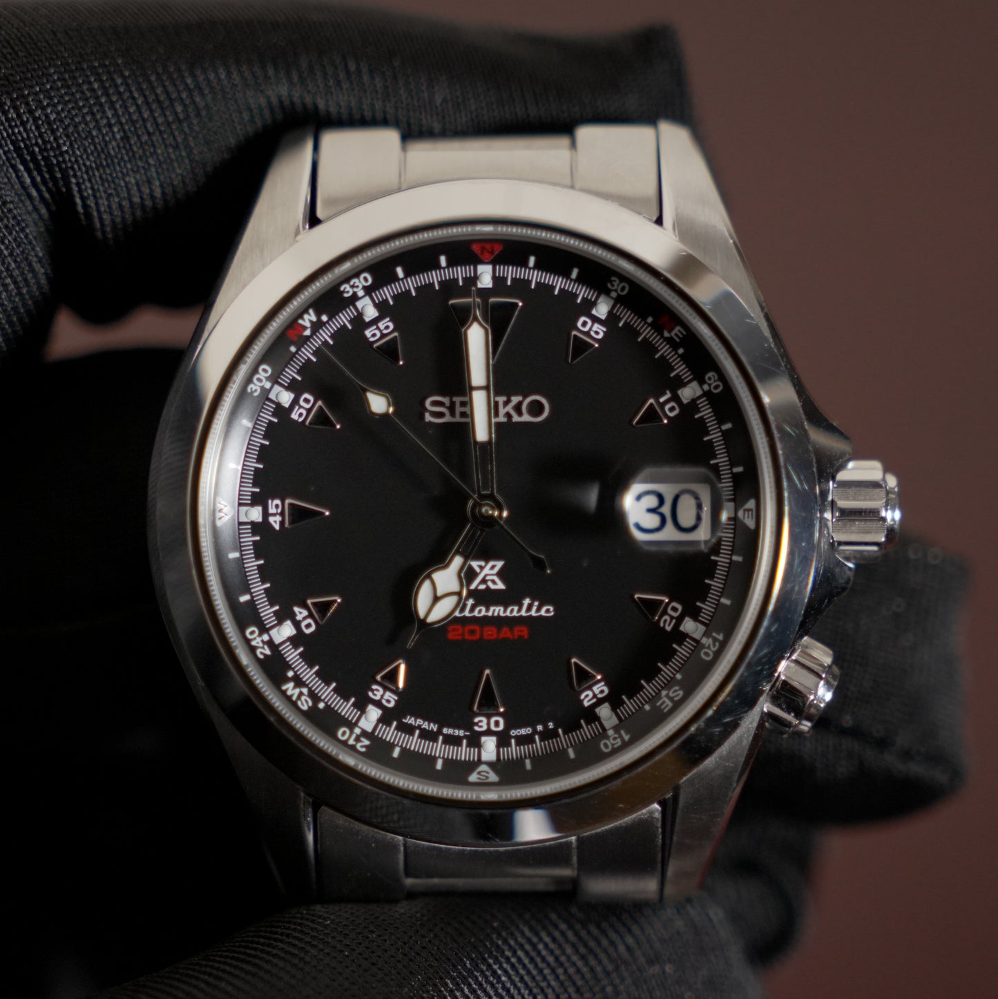 Pre-Owned Seiko Alpinist SPB117J1 Black Dial
