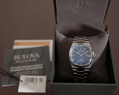 New Bulova Classic Super Seville 262kHz Precisionist SS/Blue