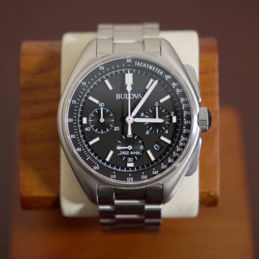 Pre-Owned Bulova Lunar Pilot Black Dial 96B258