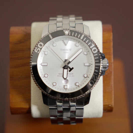 Pre-Owned Tissot Seastar Powermatic 80 Silver Dial