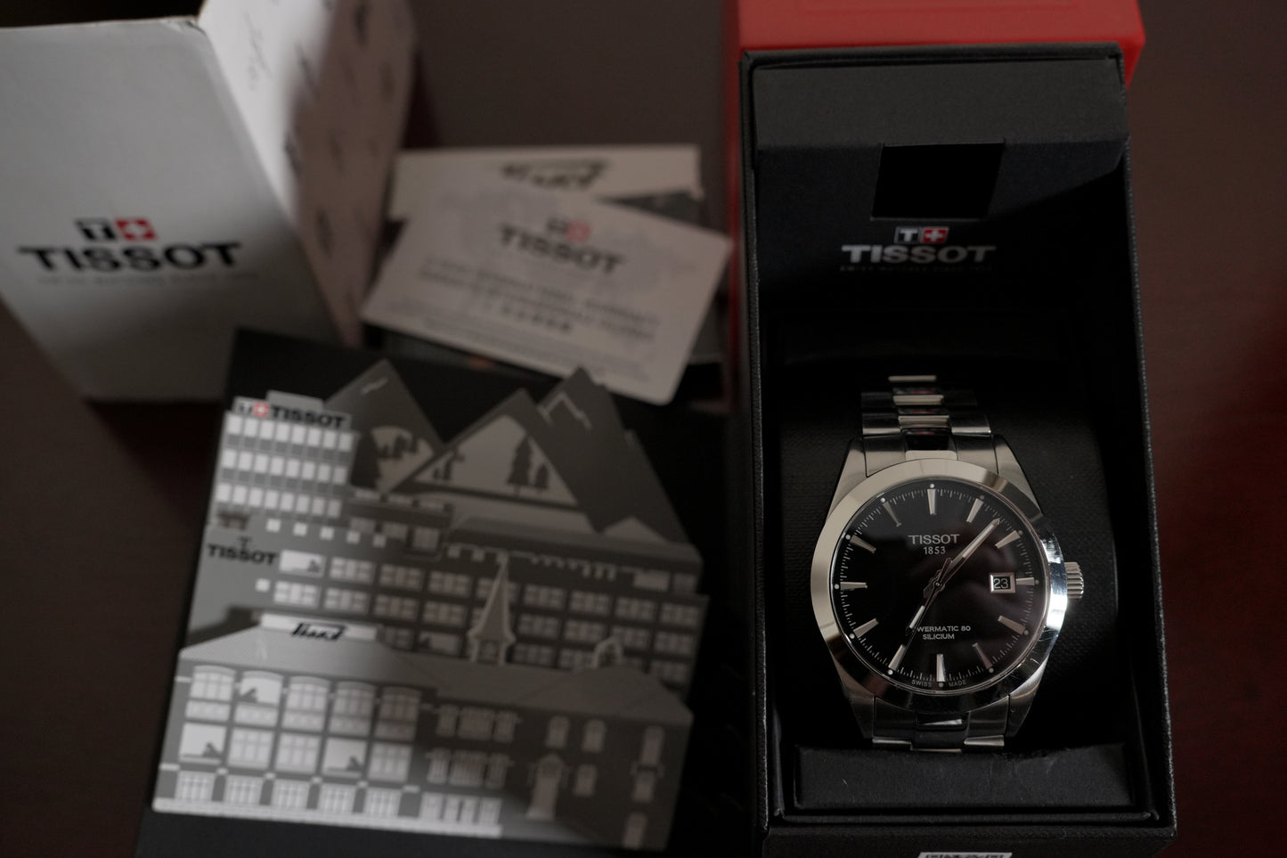 Pre-Owned Tissot Gentleman Powermatic 80 Silicium Black Dial
